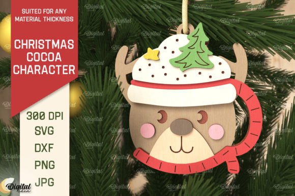 3D Christmas Cocoa Reindeer LaserCut: A Strategic Asset for Digital Creators