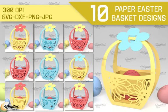 3D Easter Basket Paper Cut Bundle: Integrating Digital Assets into Creative Workflows