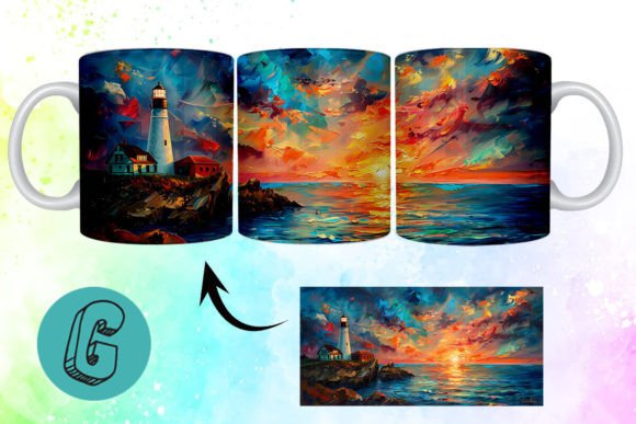 3D Oil Paint Lighthouse Mug Wrap 15: A Comprehensive Guide for Creative Professionals
