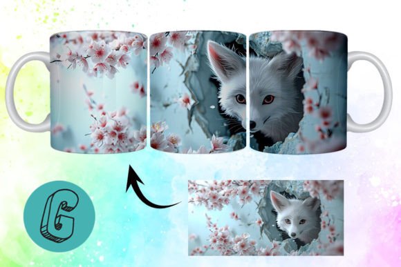 3D Valentine Fox Floral Mug Wrap 03: A Practical Guide to Flawless DIY Creations