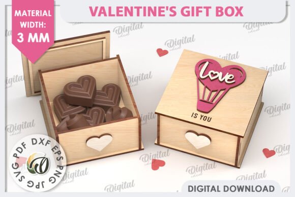 3D Valentine s Day Gift Box Laser Cut: A Digital Solution for Creative Crafting