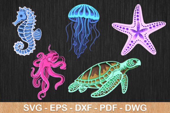 Bringing the Deep Blue to Life with the 3D Ocean Animals SVG Laser Bundle