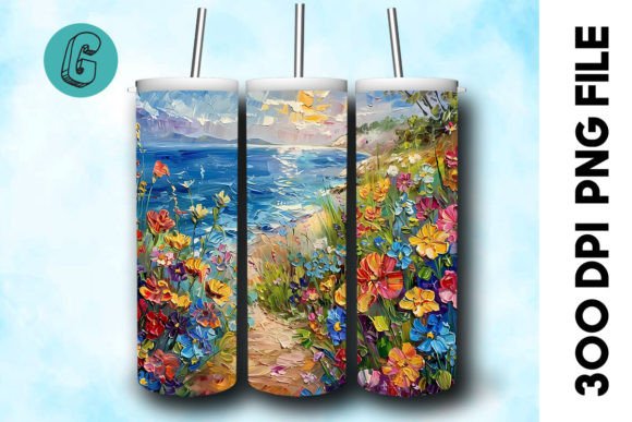 Elevating Custom Branding and DIY Culture with the 3D Oil Paint Floral Tumbler Wrap 27