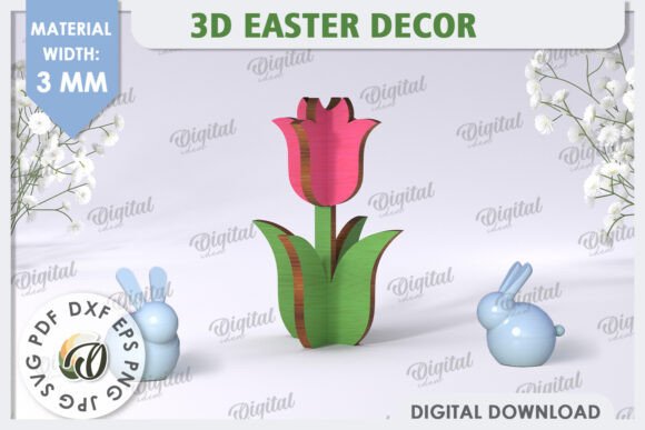 Unleash Creativity with the 3D Tulip Laser Cut Home Decor Collection