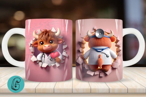 Unlock Your Creativity with the 3D V-Day Doctor Highland Cow Mug Wrap: A Complete Guide to Digital Downloads for DIY Enthusiasts